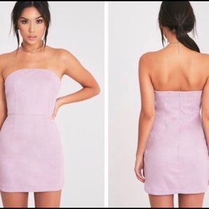 Prettylittlething Lilac Mini Dress